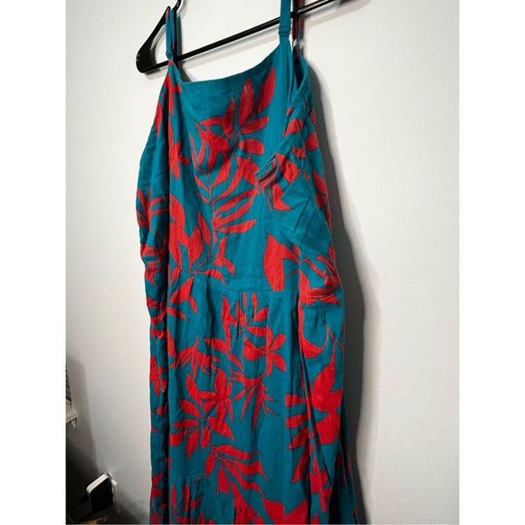 Old Navy Blue Summer Aqua Full Length Dress Summer Patterned XXL Spring - Picture 4 of 7